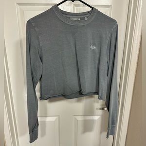 Blueish Gray Kith Cropped Long Sleeve
